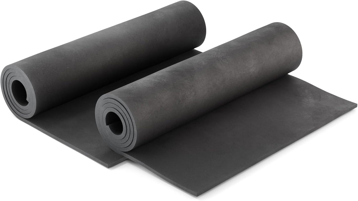 2-Pack Shape Retention EVA Cosplay Foam - 3mm Thick (Black) 14x39 inch High Density EVA Craft Foam Sheets - Premium 85 kg/m3 Heat Shape Material for DIY, Comic, Con or Halloween Costumes - The Foamory