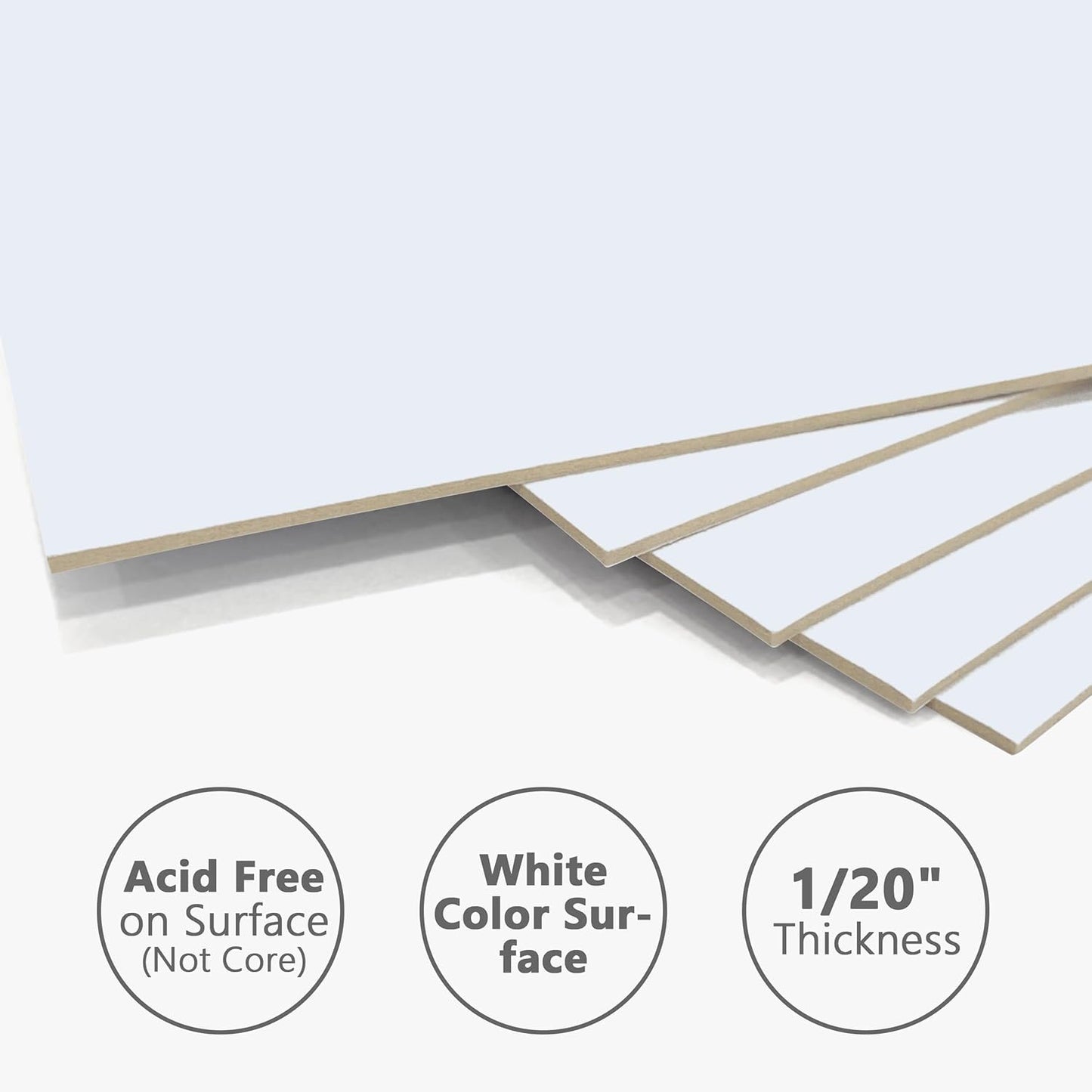 Somime 10 Pack Backing Boards, 9x12 Uncut White Mats Matboards, Acid-Free Backerboards for Art Prints, Ideal for Photos, Pictures, Prints, and Frames