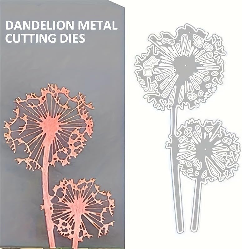 Lapoo Flowers Metal Cutting Die for Scrapbooking - Durable, Cut Stencils for DIY Scrapbook Photo Album Decorative Paper Card, Card Making Supplies, Embossing (Blowball 2.9 x 2.3 in)