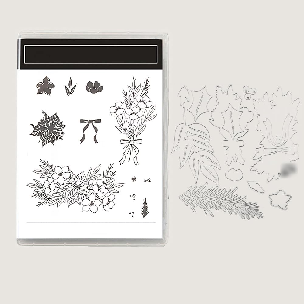 2025-2026 Stamps and Dies for Card Making, Stamps and Dies Set 2025 for Christmas and Halloween, Die Cut DIY Various Festivals Album Scrapbooking Birthdays Greeting Card (M4284)
