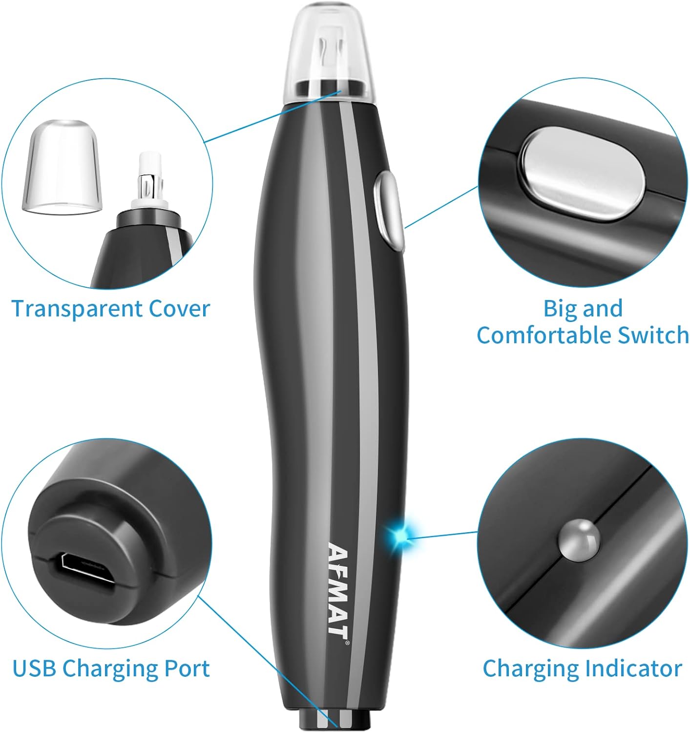 AFMAT Electric Eraser for Drawing,140 Erasers Refills, Rechargeable Electric Eraser for Artists, Rechargeable Battery Operated Pencil Erasers Kit for Drafting, Painting, Sketching, Architectural Plans