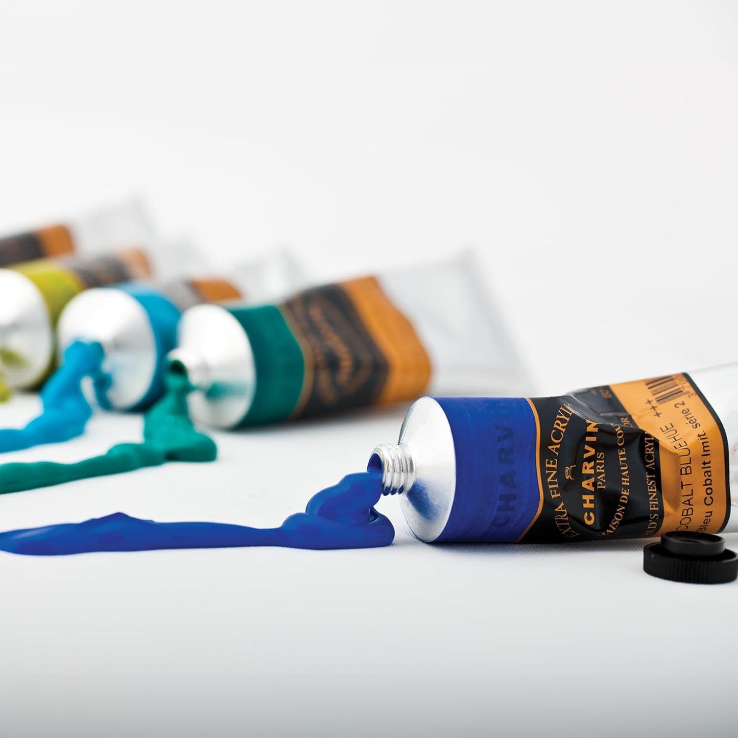 Charvin Extra Fine Professional Acrylic Paint - Titanium White, 150ml Tube, Triple-Milled, Lightfast Pigments, Open Stock Artist Acrylic Paints in Nature-Inspired Hues