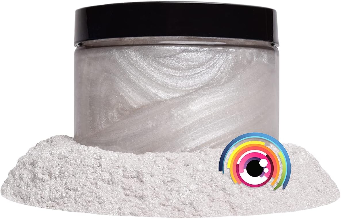 Eye Candy Pigments Premium White Mica Powder - Shoji (50gr) - for Epoxy, Resin, Soap, Paint, Woodworking, Acrylic Pouring, Bath Bombs, Fishing Lures - DIY Arts and Crafts Additive