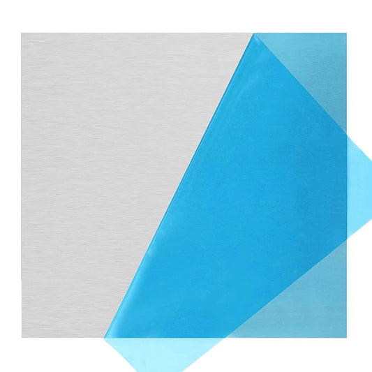 5052 H32 Aluminum Sheet Metal 12 x 12 x 1/8 (0.125”) Inch Flat Plain Aluminum Plate Covered with Protective Film, Rectangle 3MM Aluminum Metal Plate for Crafting, Industry
