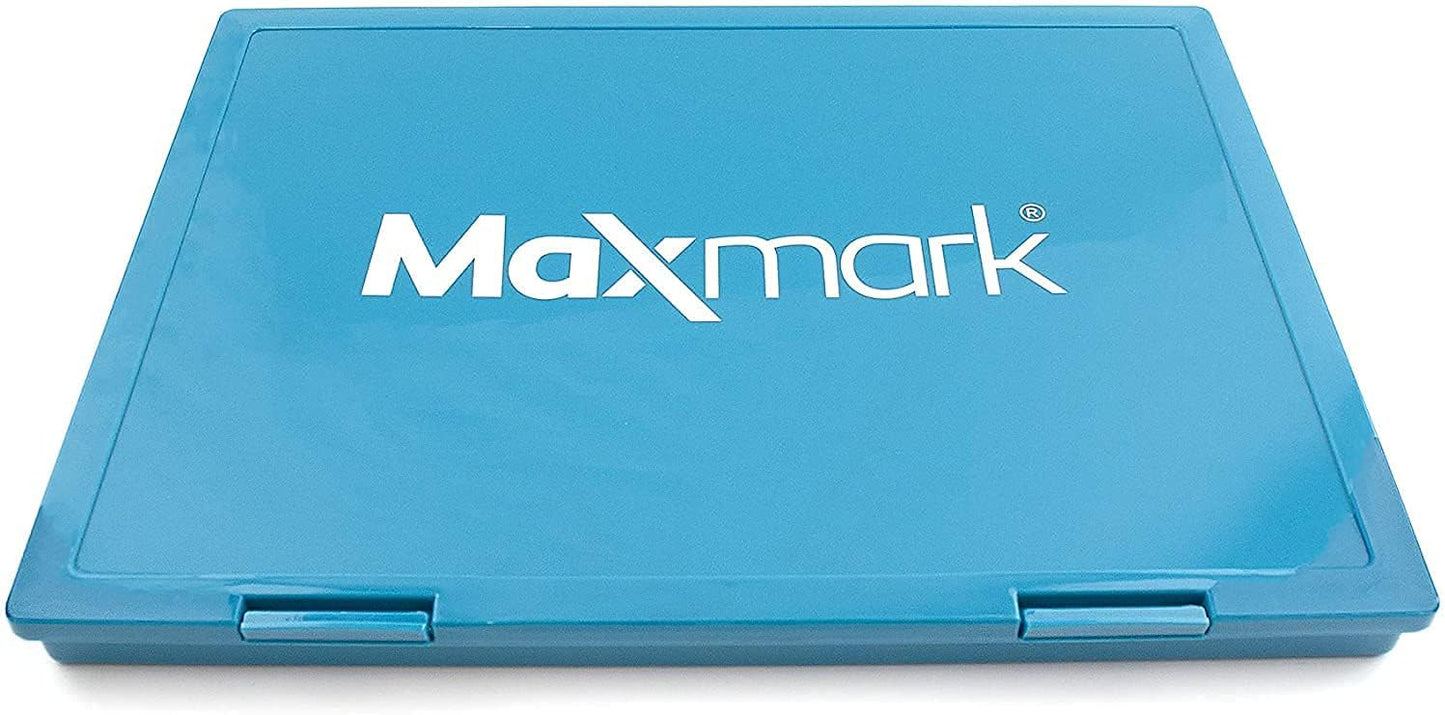 MaxMark Extra Large Black Ink Stamp Pad - 8.25" x 11.5" - Industrial Felt Pad - Black Color