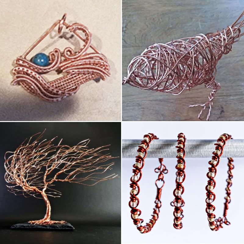 22 Gauge 183 Feet 5 oz 99.9% Dead Soft Copper Wire for Electroculture Gardening, Jewelry Making, Beading, Science Projects, DIY Artwork, Pure Bare Copper Wire