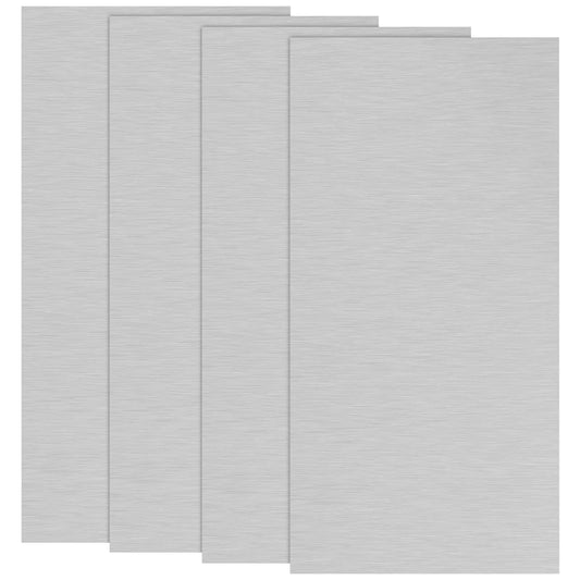 4Pack 6061 T651 Aluminum Sheet Metal 5 x 10 x 1/8 (0.125”) Inch Plain Thin Aluminum Plate Welding Practice kit for Beginners, Heat Treatable Rectangle 3MM Aluminum Metal Plate for Welding, Industrial