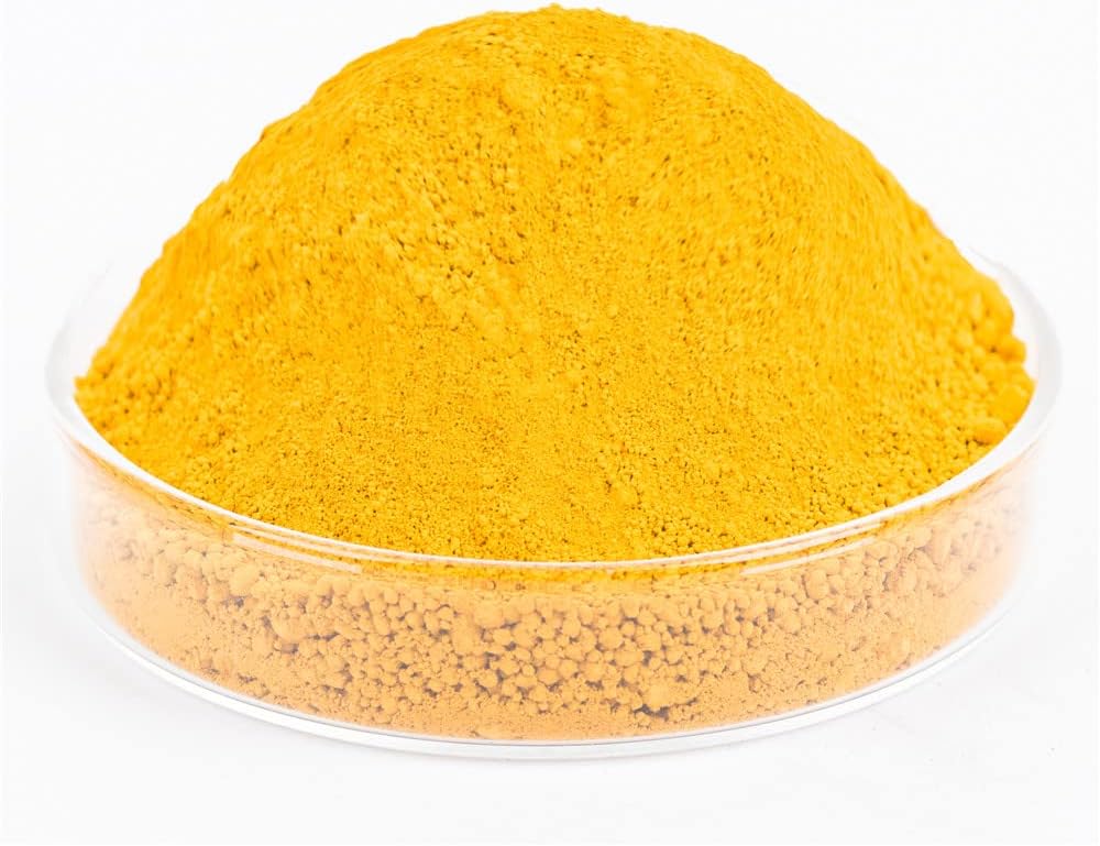 GOODTAKE Concrete Pigment Powder - Yellow Iron Oxide Cement Dye for Pastel Tile Paint, Mortar, Grout (12 oz)
