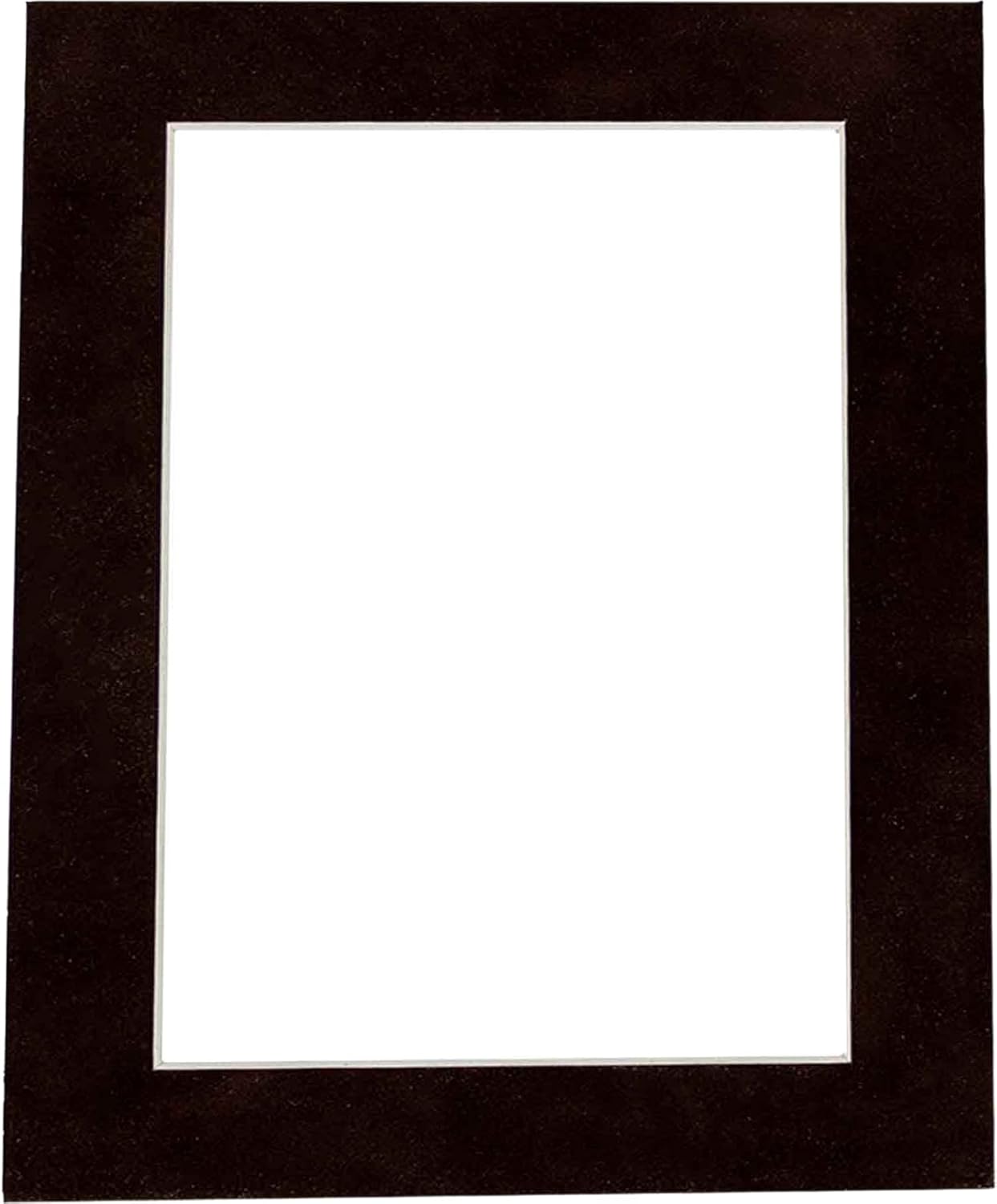 Pack of 25 Acid Free 11x14 Mats Bevel Cut for 8.5x11 Photos - Black Suede Precut Matboards For Pictures, Photos, Framing - 4-ply Thickness