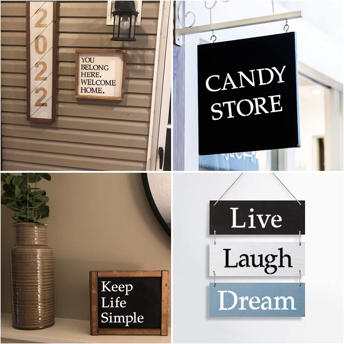2.5 Inch Alphabet Letter Stencils for Painting - 70 Pack Letter and Number Stencil Templates with Signs for Painting on Wood, Reusable Letters and Numbers Stencils for Chalkboard Wood Signs & Wall Art
