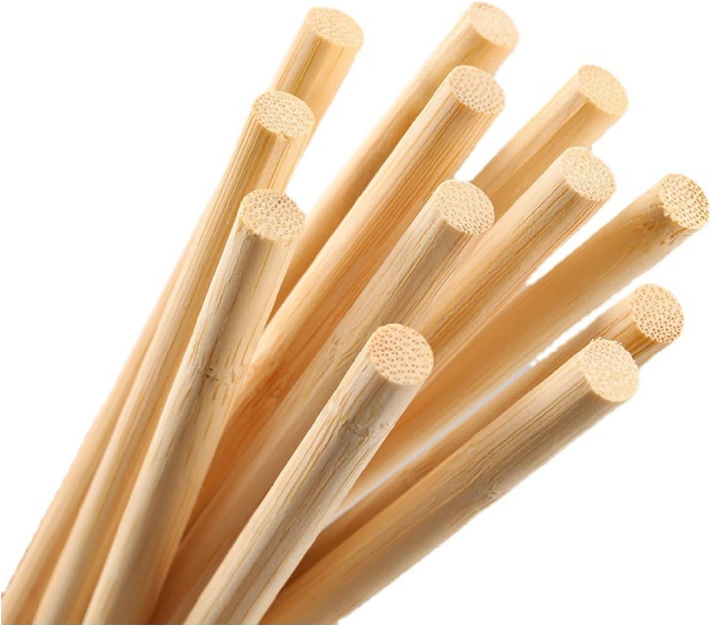 HOPELF 25PCS Dowel Rods Wood Sticks Wooden Dowel Rods - 1/2 x 6 Inch Bamboo Sticks - for Crafts，Hardwood Dowel Rod Assortment，Wooden Rod Sticks Doweling Rods， DIYers.