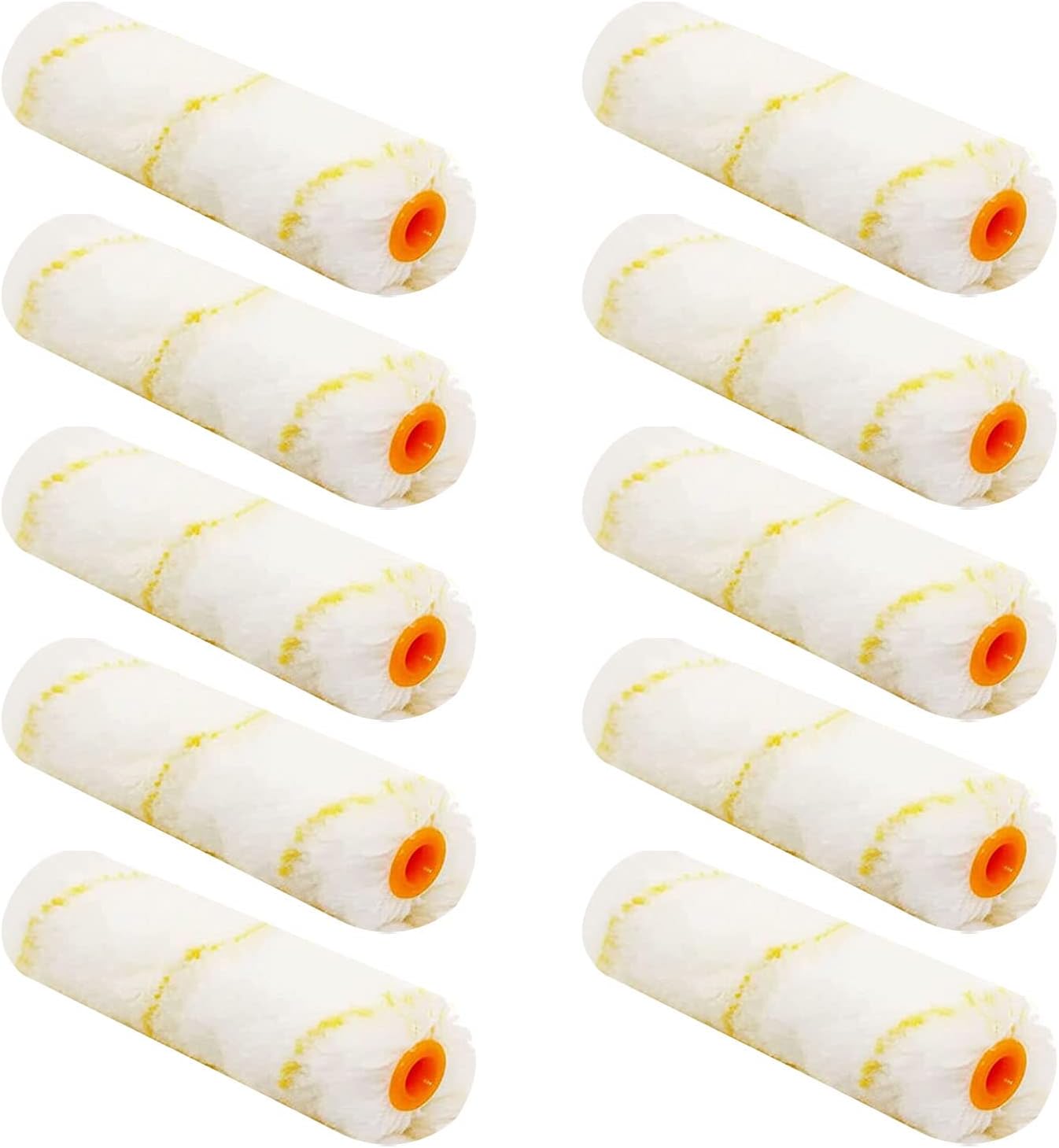 10 Pieces Paint Roller Cover, 6 inch Microfiber Roller Covers, Washable Covers for Roller Frame, House Painting Supplies, Naps for Paint Roller Brush for Painting Walls Ceilings