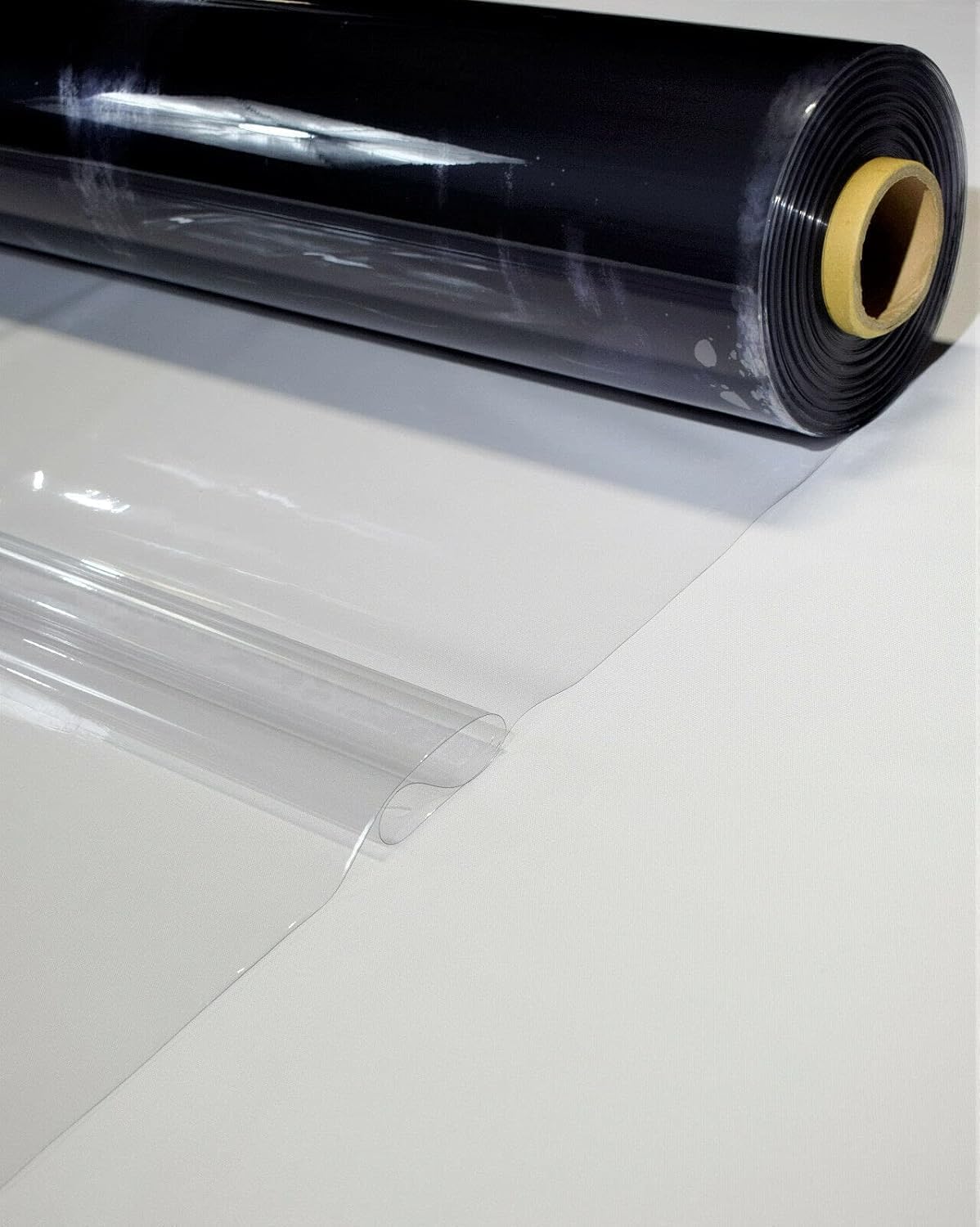 Metro Screenworks Tinted Clear Vinyl Roll (Partial) - Tinted Clear Marine Vinyl 10 Gauge Sheet - 54-in x 80 Yards - Double Polished Heavy Duty Plastic Sheeting for Windows, Boats, Greenhouse, & More