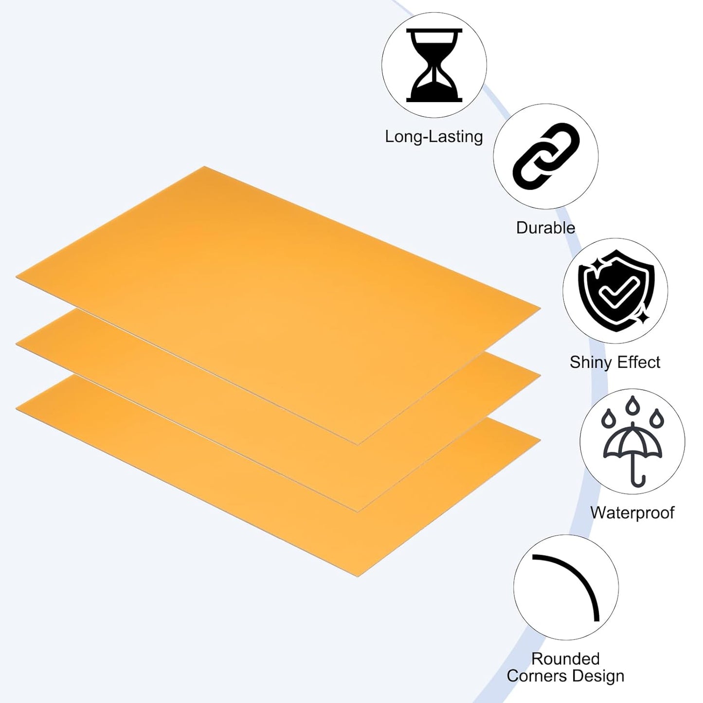 PATIKIL 8x12 Inch Anodized Aluminum Sheet Metal, 1Pcs Laser Plates Engraving Blanks 0.5MM Thin Rectangle for Crafting DIY House Laser Engraving, Yellow