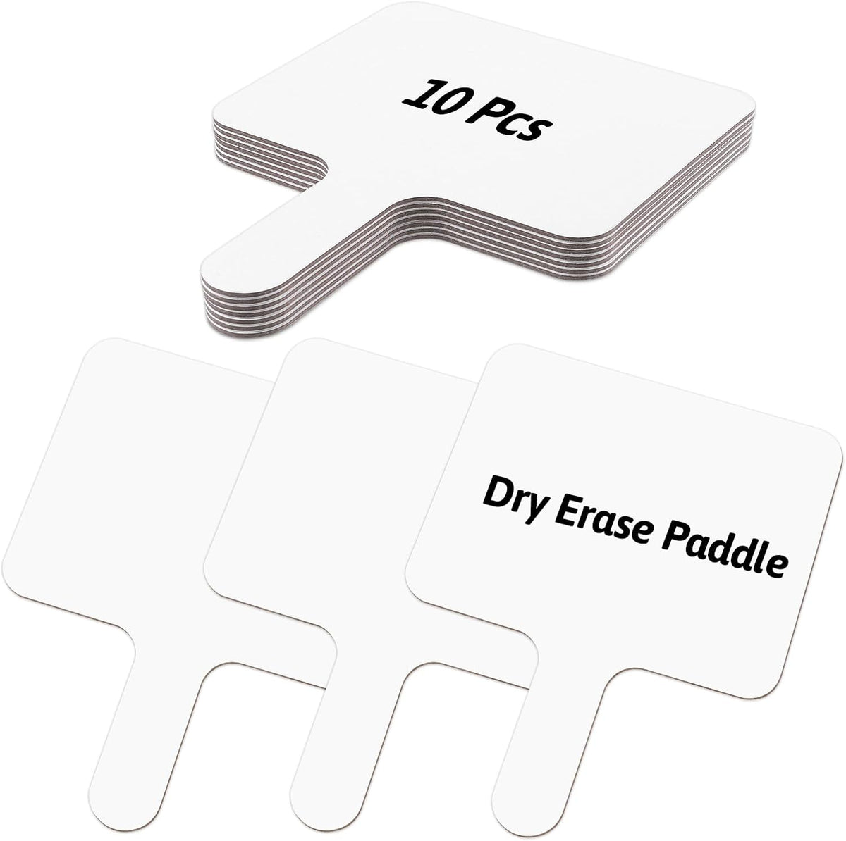 10 Pcs Dry Erase Answer Paddles 10x8 Inch Handheld White Boards Mini Double Sided Dry Erase Signs Small Auction Paddles for Students Teachers Office Classroom Meeting Voting Family Games Party