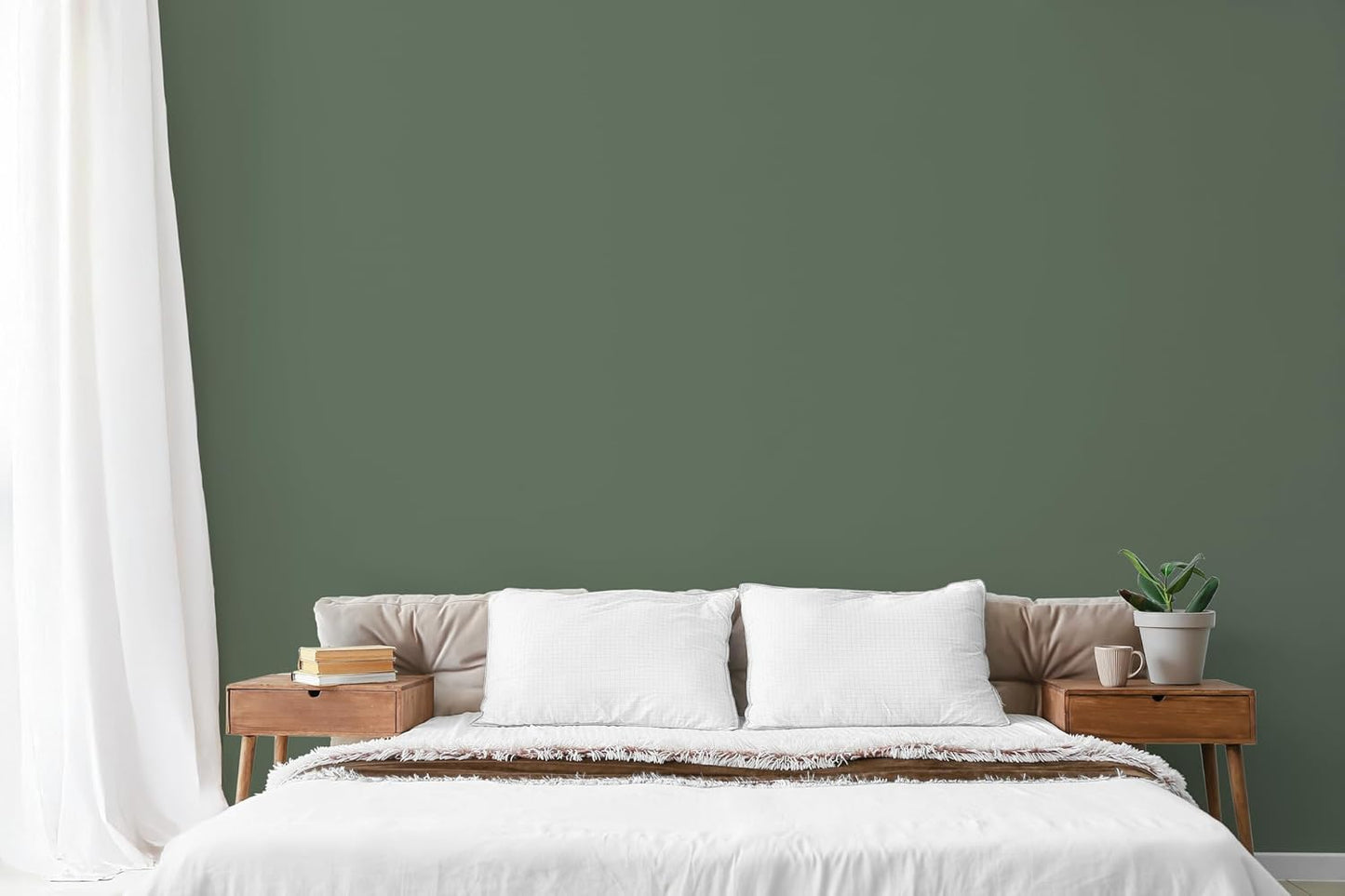 EVOLVE Paint & Primer: Environment-friendly, Eggshell with One-coat Coverage for Interior & Exterior surfaces (Ivy Green, 1-Gallon)