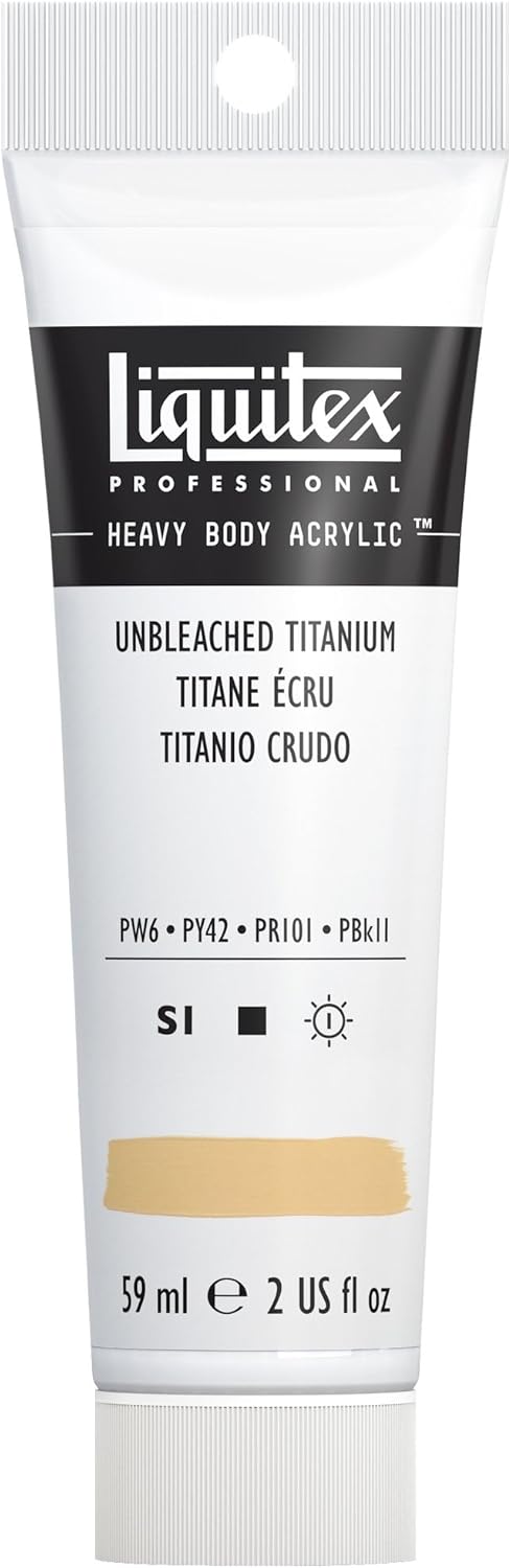 Liquitex Professional Heavy Body Acrylic Paint, 2-oz (59ml) Tube, Unbleached Titanium