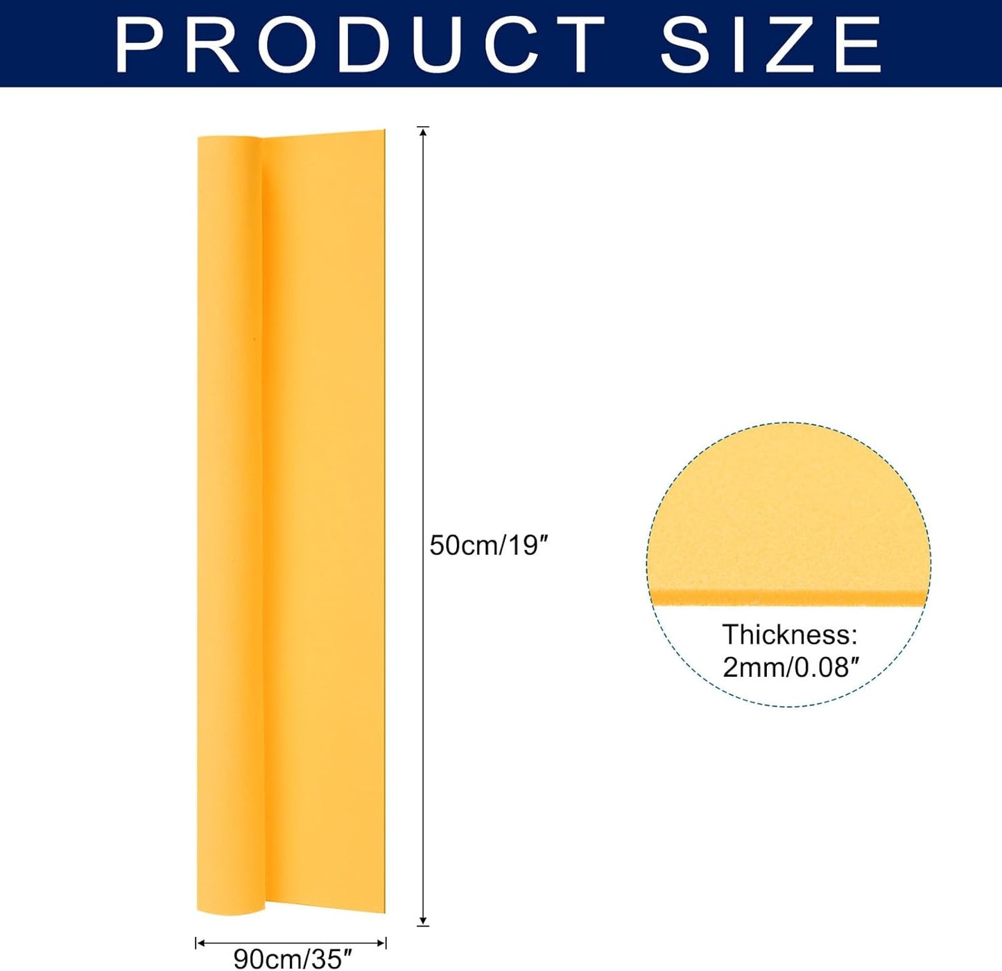 MECCANIXITY Foam Sheets Crafts 35x19 Inch 2mm EVA Craft Foam Paper Foam Sheets for Crafts Projects DIY Cosplay Modeling, Gold