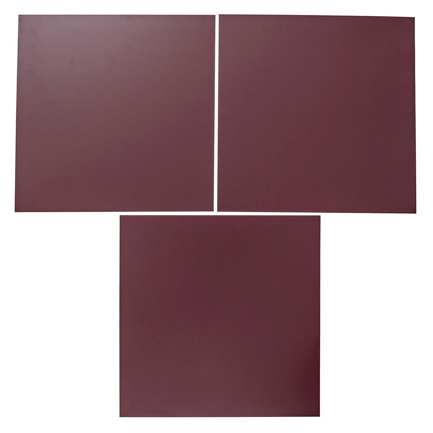 EAGLE 1: 12" x 12" 26 Gauge Sheet Metal Squares (3 Pack Per Order, Multiple Colors) Great for Arts, Crafts, DIY Home or Work Projects (6" X 6", Burgundy)