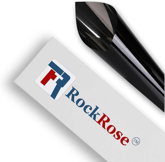 Rockrose Professional Window Tint for Home – One Way Privacy Window Film for Home Offices Heat Blocker Reflective Adhesive Mirror Tint with 99% UV Block – Black-Silver 24 in x 15FT