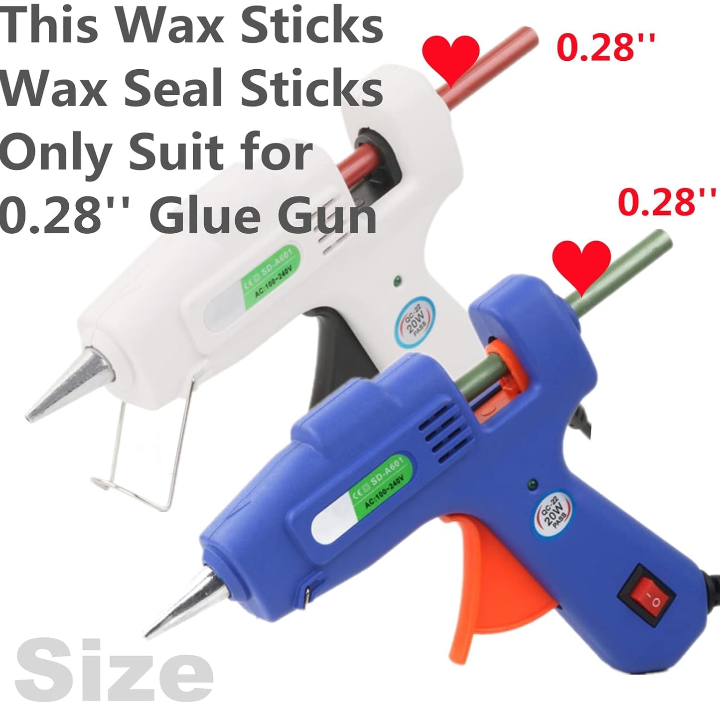 Wax Seal Sticks Pearl White, ONWINPOR 20pcs Glue Gun Wax Sealing Sticks for Wax Seal Stamp, Mini Sealing Wax Gun Sticks Suit for 0.28‘’ Glue Gun (Pearl White)