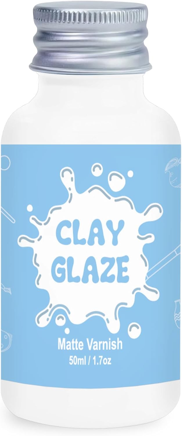50ml Air Dry Clay Varnish，Air Dry Clay Sealant for Airdry Clay，Air Dry Clay Glaze Can Not Only Used to Prevent Clay Cracking, Scratches, and Wear,It Can Also Having a Matte Glaze Effect (Matte)