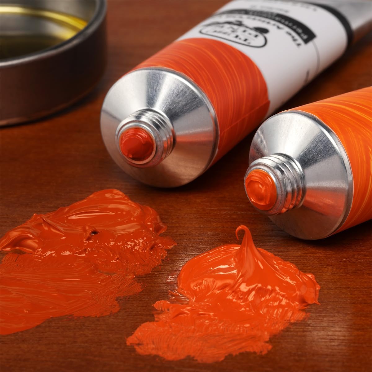 Tusc & Pine Artist Oil Paint - Permanent Orange Deep, 150 ml, Non-Yellowing, Rich & Creamy Consistency, Maximum Pigment Load, Small Batch Milled Oil Paints Made in the USA for Professional Artists
