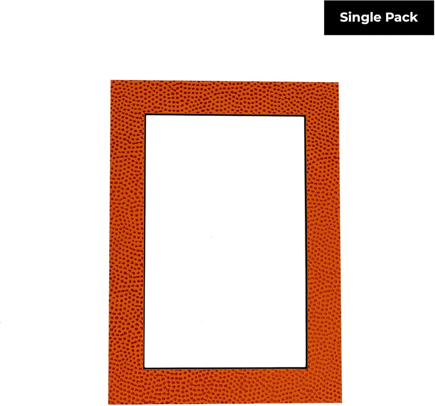 8x10 Mat Bevel Cut for 5.5x8.5 Photos - Acid Free Basketball Texture Precut Matboard With Backing Board and Crystal Clear, Self Seal Photo Mat Bag - For Pictures, Photos, Framing - 4-ply Thickness