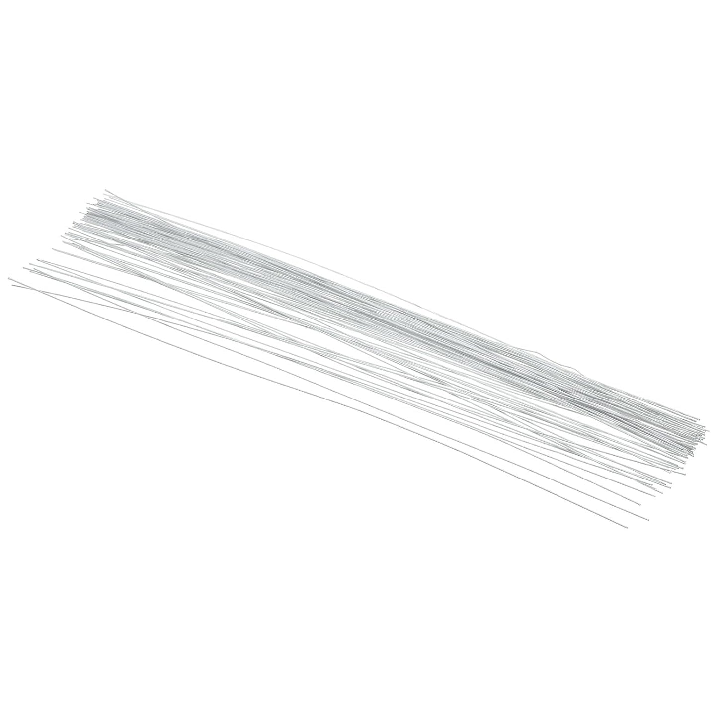 PATIKIL 24 Gauge 16" Floral Stem Wire, 100 Pcs Paper Wrapped Iron Artificial Flower Stem Accessories for DIY Bouquet Stem and Craft Decoration, White