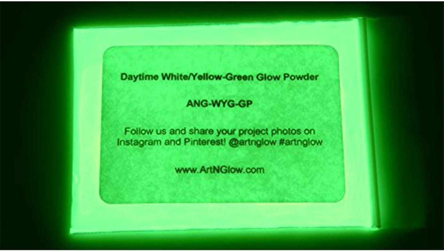 Glow in The Dark Pigment Powder - Neutral and Fluorescent Color for Art Painting, Fine Art, Nail Art Paint, and DIY Crafts - Long Lasting, 10+ Color Options - Neutral Green - (120 Grams/4 Ounces)