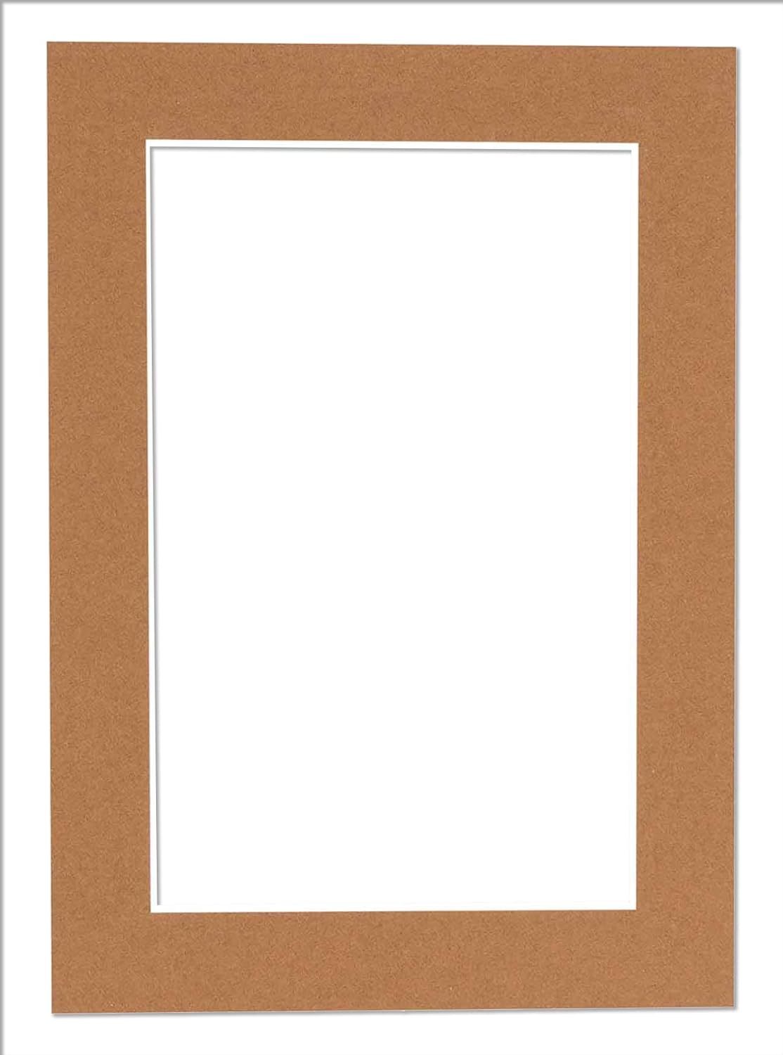 11x14 Mat for 8.5x11 Photo - Precut Aged Oak Brown Picture Matboard for Frames 11 x 14 Inches - Bevel Cut Matte to Display Art 8.5 x 11 Inches - Acid Free ONE MAT with Backing Board & Clear Bag