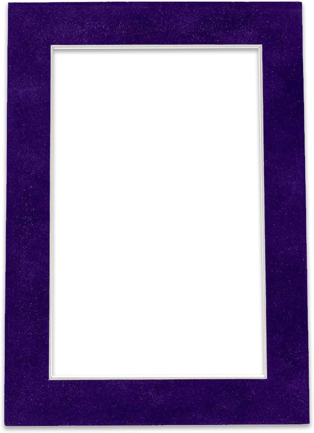 8x10 Mat Bevel Cut for 5.5x8.5 Photos - Acid Free Purple Crocus Suede Precut Matboard - For Pictures, Photos, Framing - 4-ply Thickness