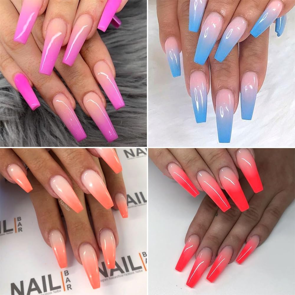 10 Colors Solid Neon Phosphor Nail Powder Set Fluorescent Gradient Iridescent Pigment Powder Glitter Dust Kit for Gel Polish Nail Art Decorations