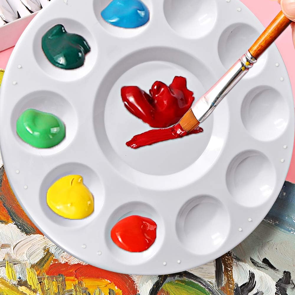 Hulameda 4ps-Paint Tray Palettes, Paint Pallet, Paint Holder, Plastic Palette, Paint Tray Pallets for Kids to Painting or Have a Birthday Painting Party