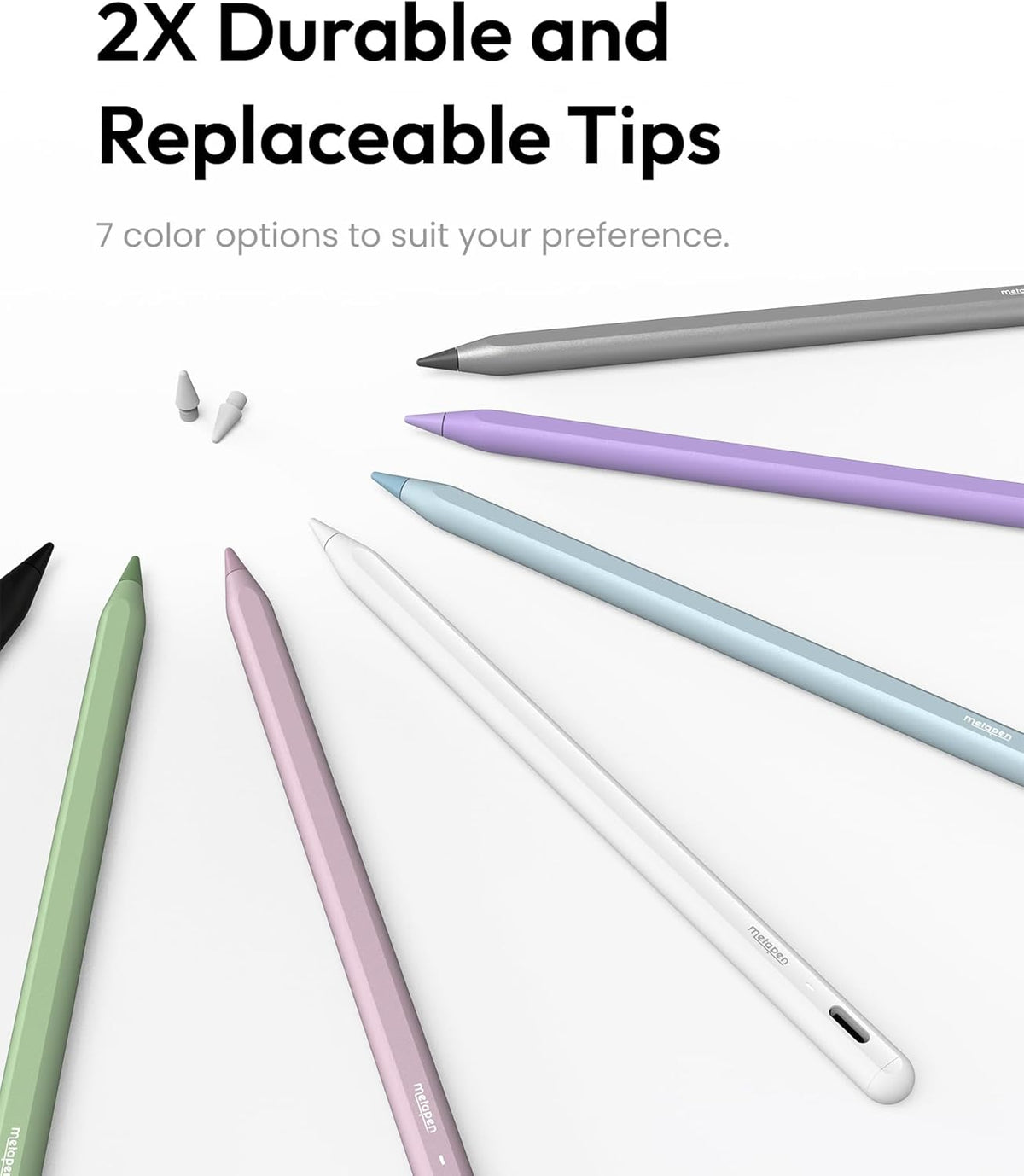 Metapen Pencil A8 for Apple iPad 2018-2025, (2X Faster Charge), Tilt Sensitivity, Pixel Precision, Stylus Pen for iPad 11/10/9/8/7/6th Gen, Pro 12.9/11/13-inch M4, Air 3/4/5/M2/M3, Mini 5/6th, Blue