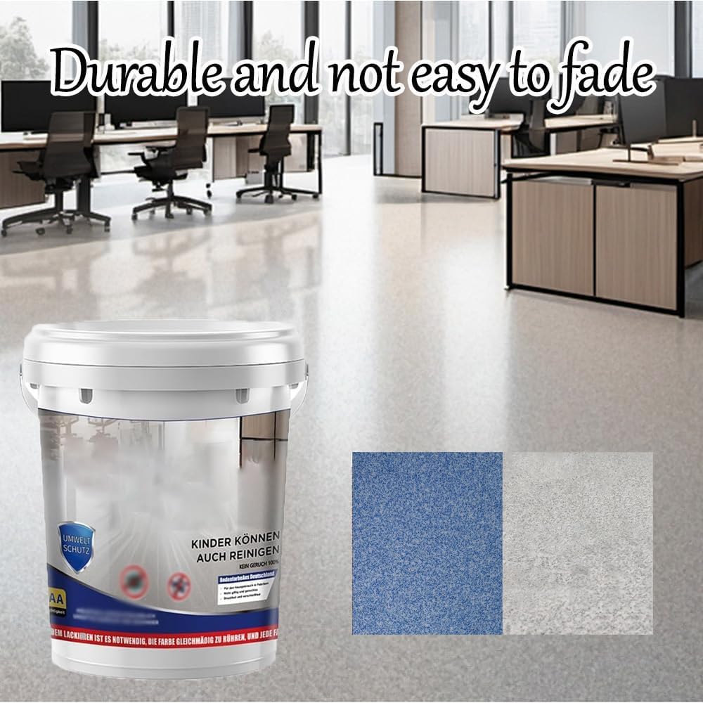 Louis Forest Epoxy Floor Paint, High-Gloss Marble Effect Epoxy Floor Coating (Gray,1pcs)