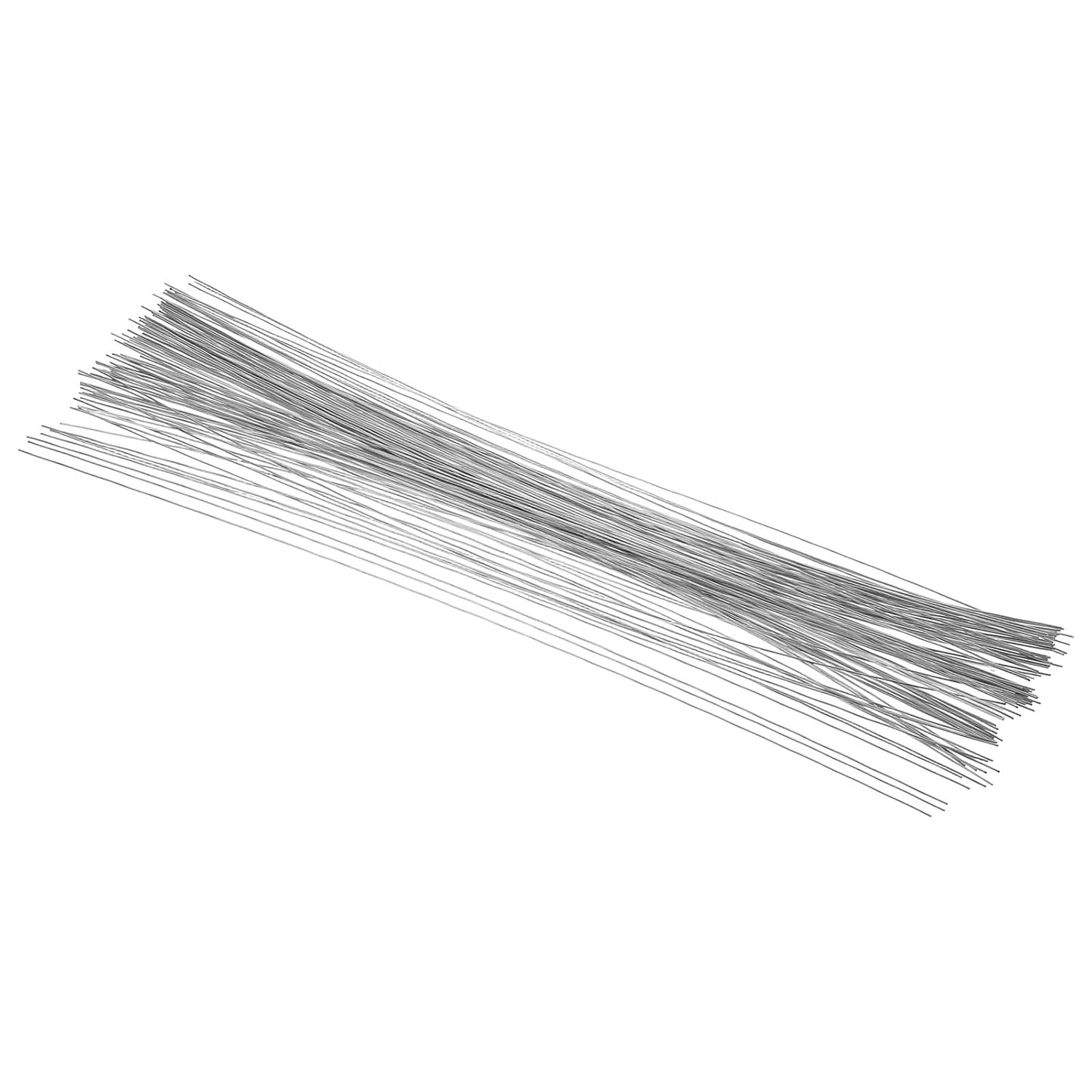 PATIKIL 20 Gauge 16" Floral Stem Wire, 100 Pcs Paper Wrapped Iron Artificial Flower Stem Accessories for DIY Bouquet Stem and Craft Decoration, Silver