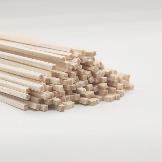120Pcs Balsa Wood Sticks,Wood Strips Balsa Square Wooden Dowels Hardwood Unfinished Wood Sticks for Crafts DIY Projects Models Making Supplies (12” X 1/8” X 1/8” 120Pcs)