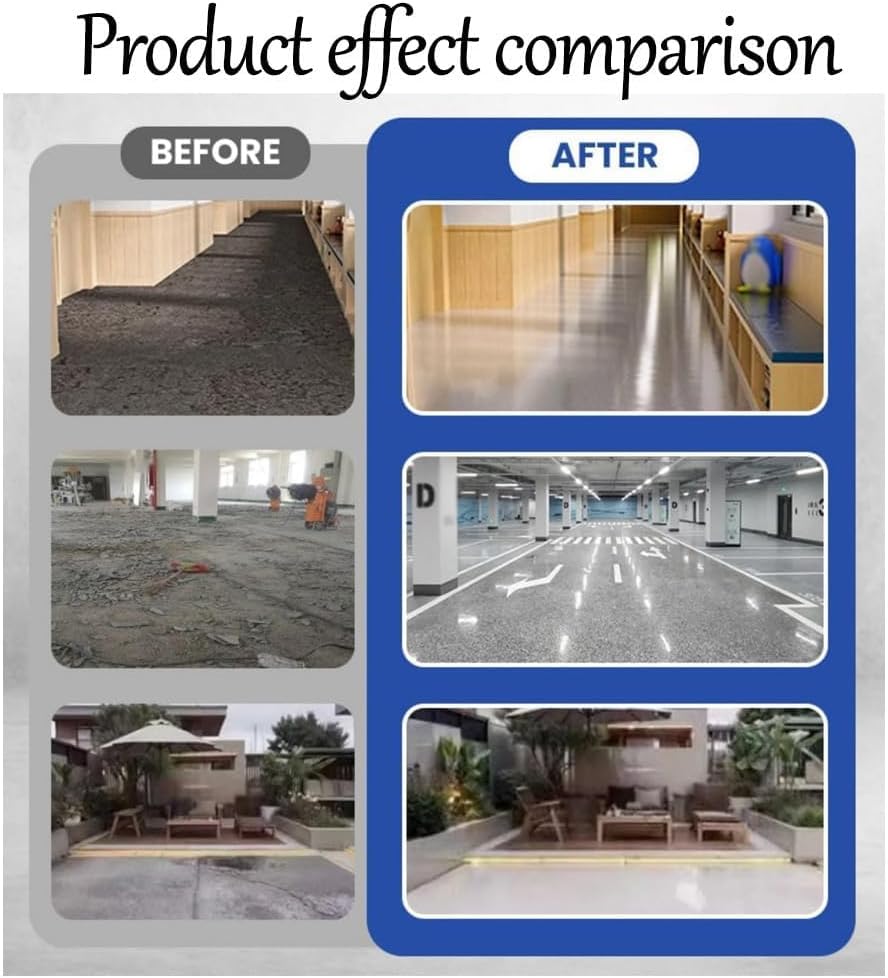 Louis Forest Epoxy Floor Paint, High-Gloss Marble Effect Epoxy Floor Coating (Gray,1pcs)