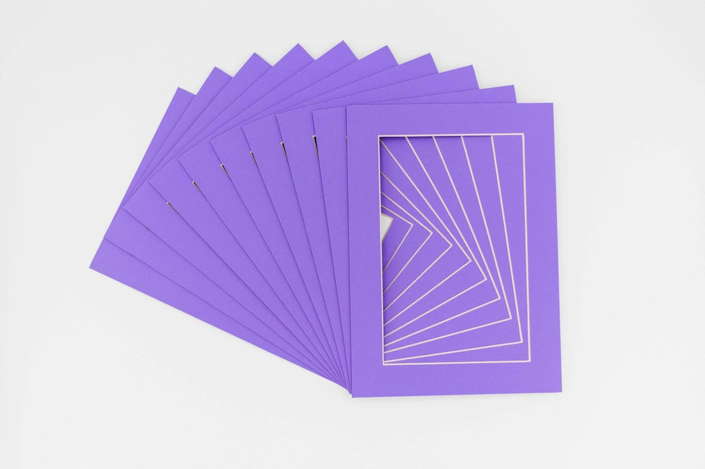 5x7 Mat for 8.5x11 Frame - Precut Mat Board Acid-Free Light Purple 5x7 Photo Matte For a 8.5x11 Picture Frame, Premium Matboard for Family Photos, Show Kits, Art, Picture Framing, Pack of 25 Mats