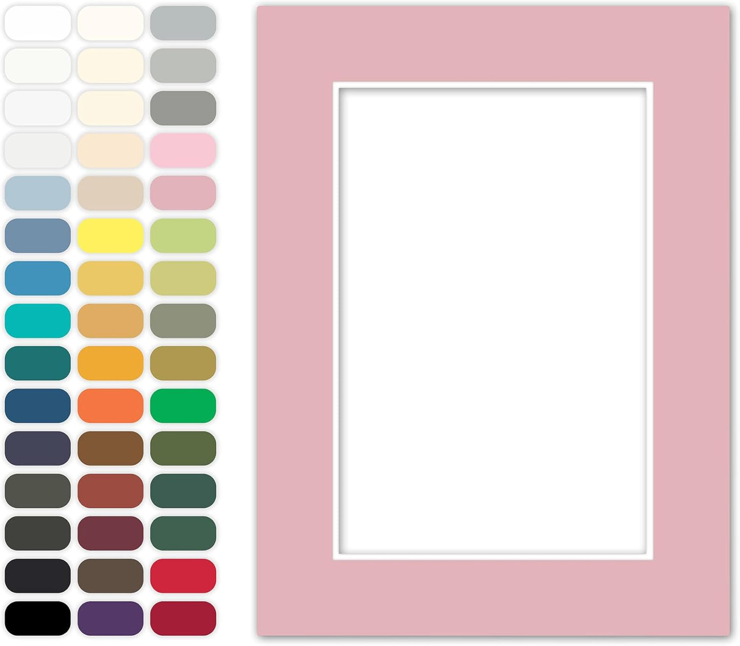 Poster Master Desert Rose Matboard – 4-Ply Acid-Free Picture Mat Board with 45° Beveled Cut, Made in USA, Custom Cut to Any Size, 1/16" Thickness for Framing & Displays
