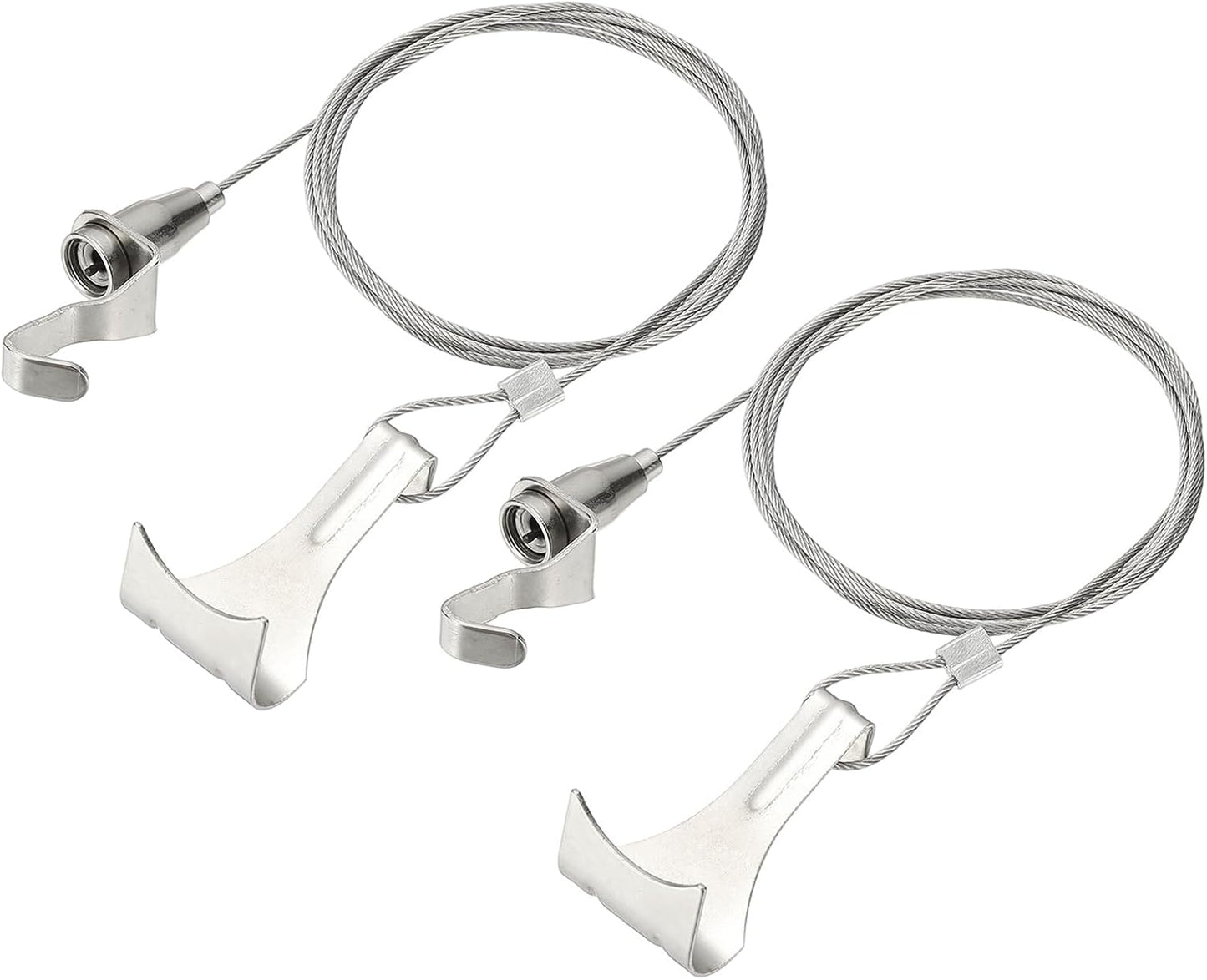 uxcell 2Pcs Picture Hanging Wire Kit, 1.5 m x 1.5 mm Heavy Duty Picture Hangers Adjustable Wire Rope with S-Hooks and Loop, Load 35kg/77.1 lbs for Hanging Mirrors Light Lamp Artwork