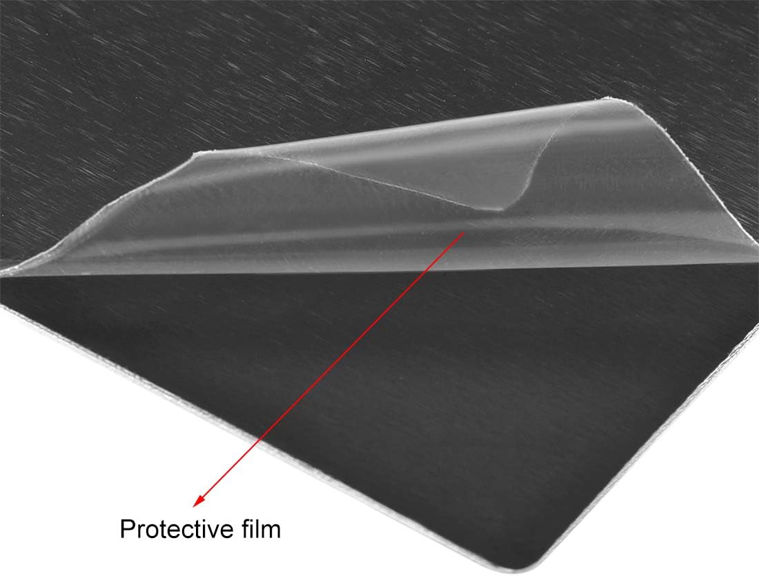 uxcell Blank Metal Card 100x50x1mm Anodized Aluminum Plate for DIY Laser Printing Engraving Black 5 Pcs