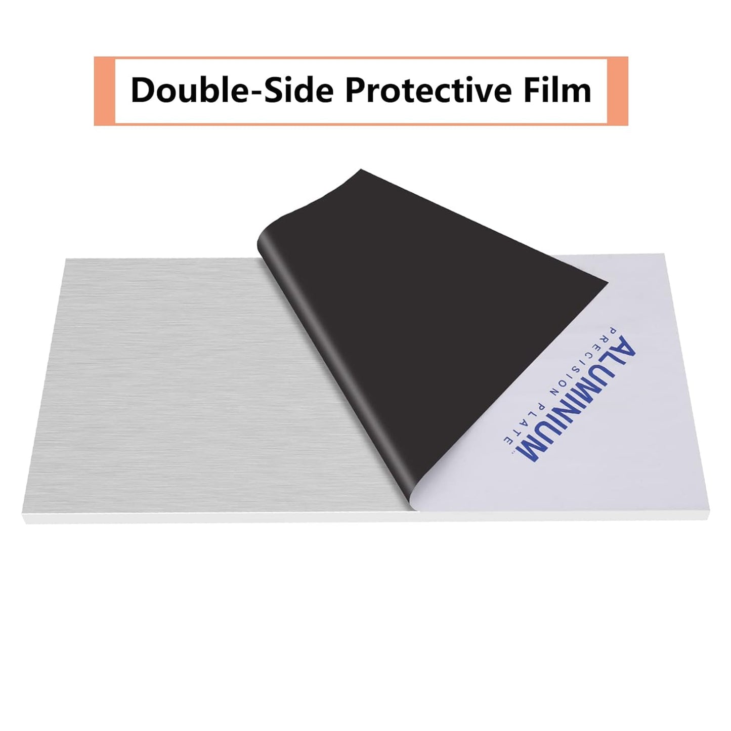6061 T651 Aluminum Sheet Metal 6 x 12 x 5/16 (0.315”) Inch Flat Plain Aluminum Plate Covered with Protective Film, Heat Treatable Rectangle 8MM Thick Aluminum Metal Plate for Industrial, Crafting
