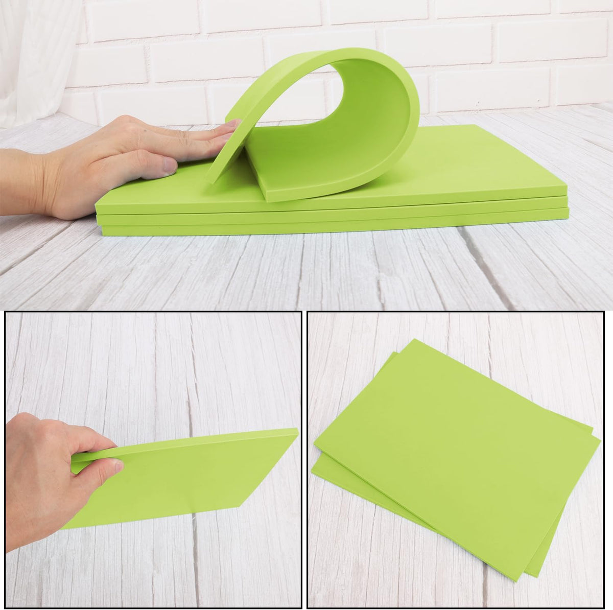 4 Pcs 8.5"x11" Rubber Carving Blocks, A4 Linoleum Blocks, Stamp Carving Blocks for Printmaking, Linocut Artists, Crafts and More,(Green) by KUKLIPJIM.