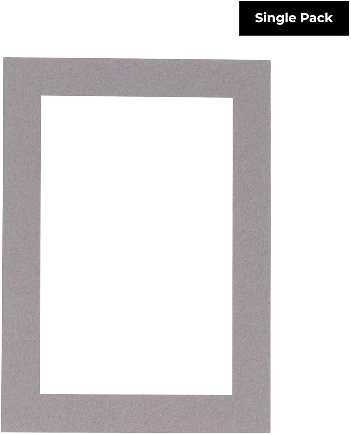 8x10 Mat Bevel Cut for 5x8 Photos - Acid Free Charcoal Grey Precut Matboard - For Pictures, Photos, Framing - 4-ply Thickness