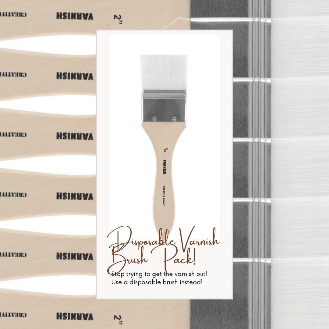 Jerry's Artarama InstaVar™ Gloss Picture Varnish & Varnish Brush Sets - Perfect for Varnish Paintings, Artists, Professionals, Restoration, & More! - 16.9oz Bottle w/ Set of 6 Brushes