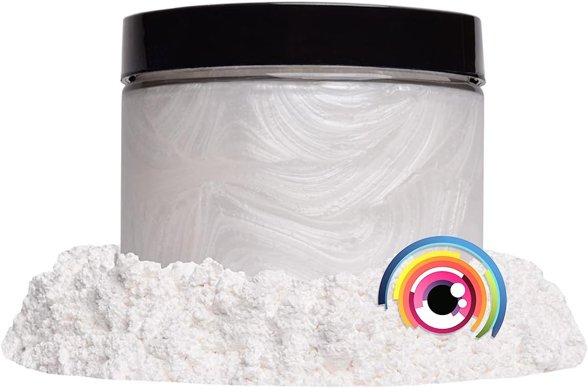 Eye Candy Pigments Premium White Mica Powder - Shiro White (25gr) - for Epoxy, Resin, Soap, Paint, Woodworking, Acrylic Pouring, Bath Bombs, Fishing Lures - DIY Arts and Crafts Additive