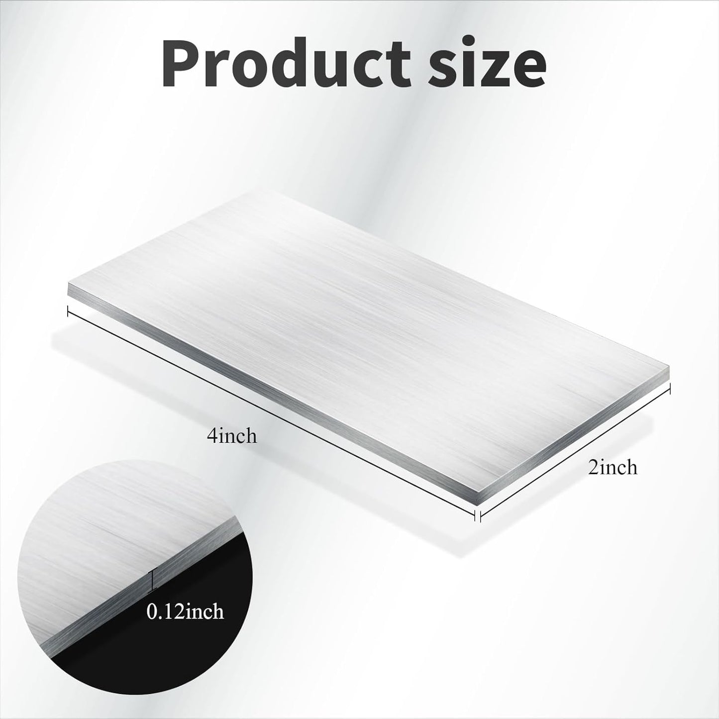 Amyhill 12 Pcs Aluminum Sheet Metal 2 x 4 x 1/8 (0.13”) Inch Thin Flat Plain Aluminum Plate, Welding Accessories Practice Beginner for Mig Tig Stick Mma Arc Gas Heat Treatable for Crafting Industry