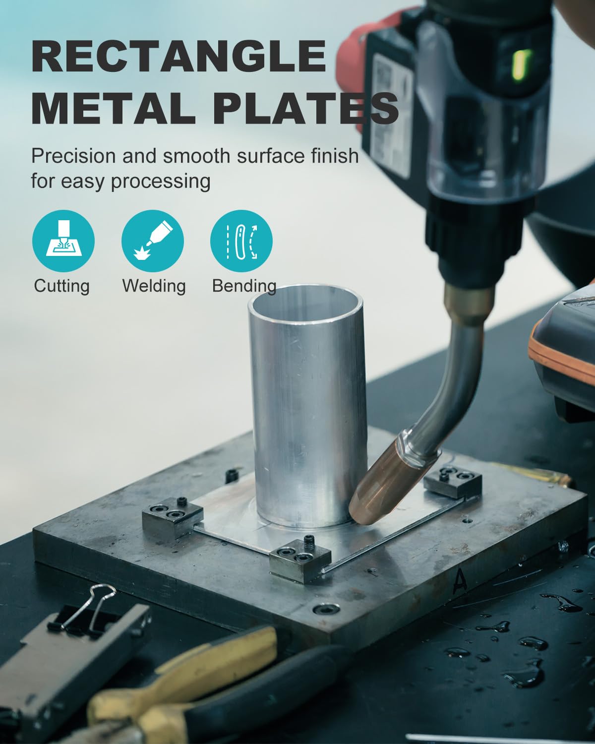 4 Pcs 20 Gauge Steel Sheet Metal 12" x 6" Cold Rolled Steel Plate Sheet Metal Weldable for DIY Projects, Industrial, Professional